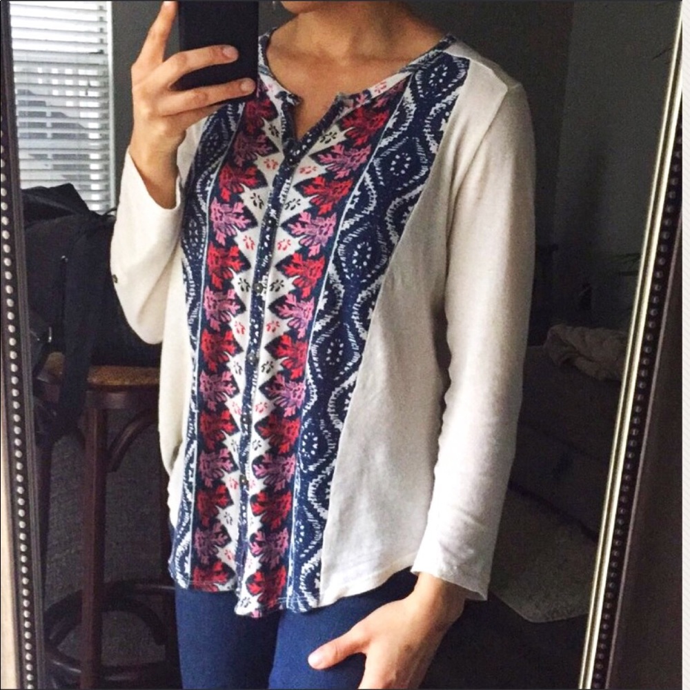 Lucky Brand Patterned Top - Picture 2 of 5